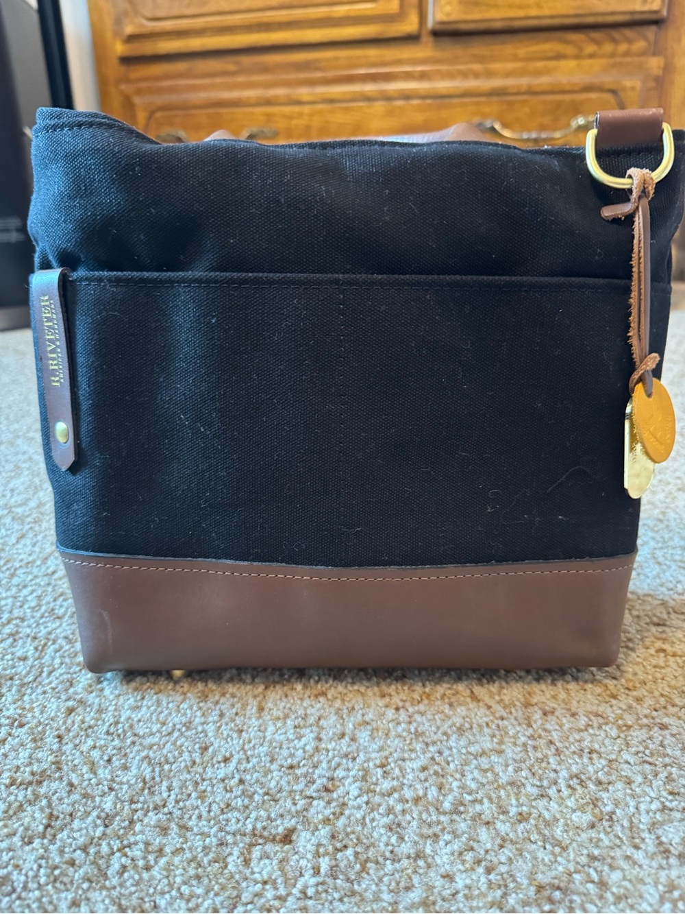 R. Reivter Canvas & Brown tote Bag